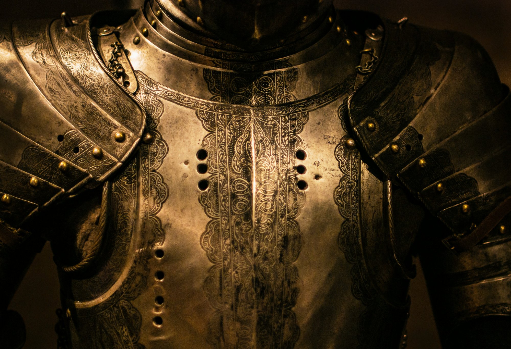 Engraved armour breastplate